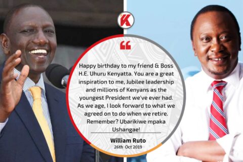 DP Ruto’s birthday message to Uhuru